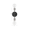 Hello Honey® 19" Maxim Black Modern Minimalist Metal Exposed 2-Bulb Wall Sconce